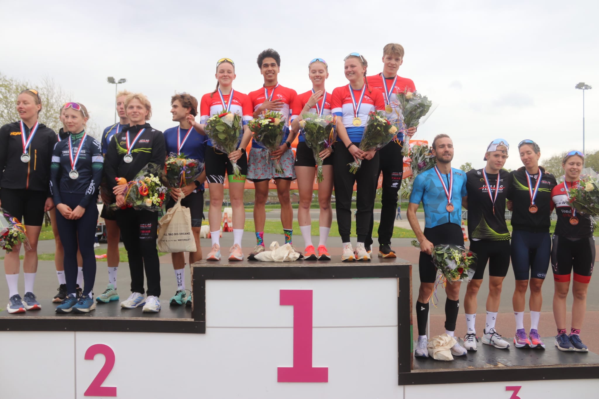 Het complete podium NK duathlon Sprint 2026